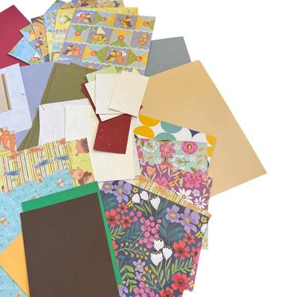 Scrap Crafting Paper Cardstock Textured Simple Assortment Of 100 Lot 2 - Picture 5 of 5